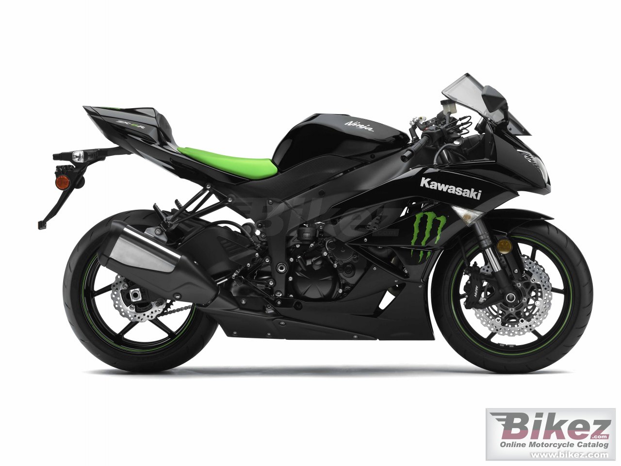 Big Kawasaki ninja zx-6r monster energy picture and wallpaper from Bikez.com